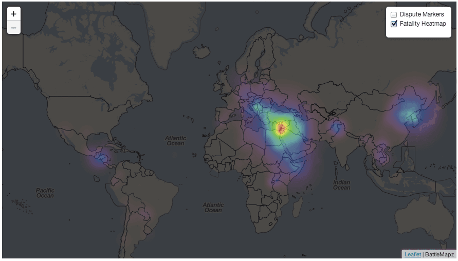 Visualizing Correlates of War Data With Leaflet.js